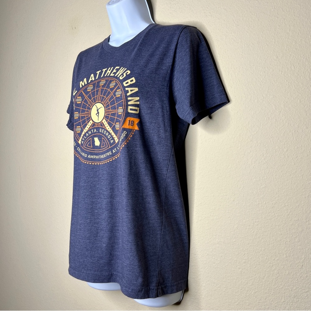 DAVE MATTHEWS BAND 2018 Concert Tee - Heather Blue Ferris Wheel Design - Sz S - Picture 3 of 6